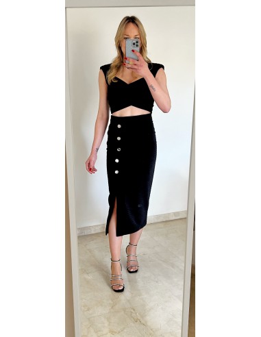 SANDALIA PEDRERÍA NEGRA CORINA 