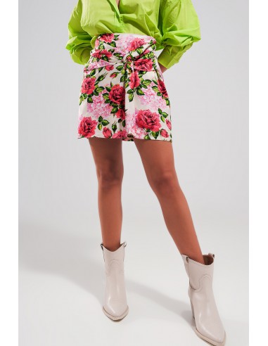 FALDA SATÉN CON ESTAMPADO 