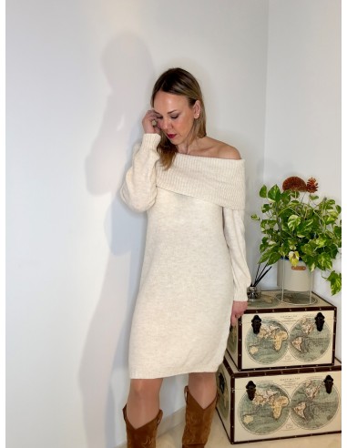 VESTIDO BARDOT BEIGE 