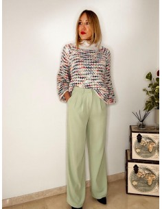 PANTALÓN VESTIR VERDE AGUA  2