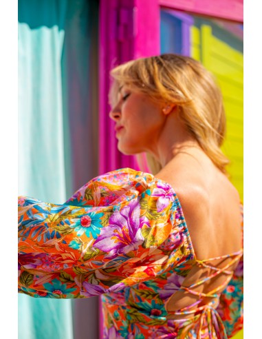 VESTIDO FLOR MANGA ARGGIDO