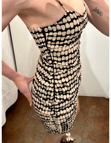 VESTIDO LUNARES BEIGE 