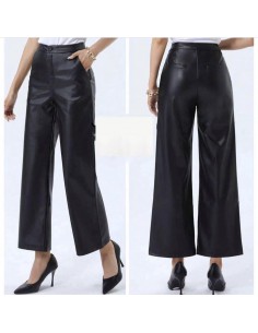 PANTALÓN CROPPED POLIPIEL 