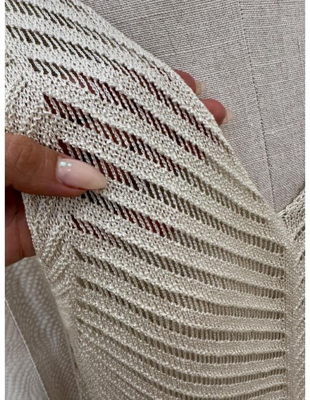 TOP REJILLA BEIGE 