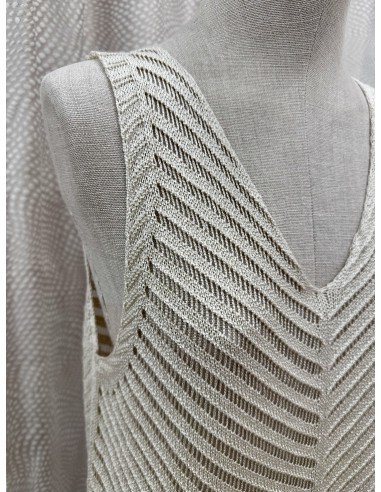 TOP REJILLA BEIGE 