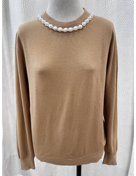 JERSEY CUELLO PERLAS CAMEL 