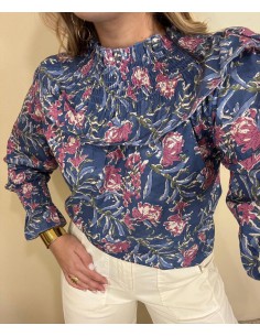 BLUSA FLOR AZUL 