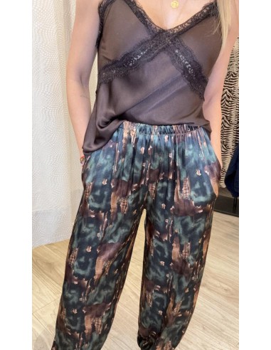 PANTALÓN BOMBACHO PRINT VERDE