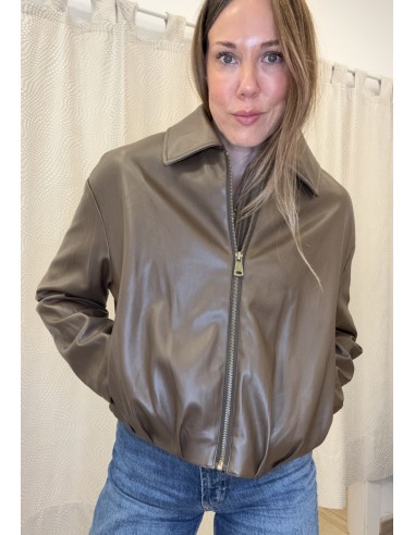 CAZADORA POLIPIEL MARRÓN/KAKI