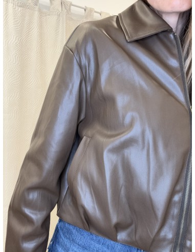 CAZADORA POLIPIEL MARRÓN/KAKI