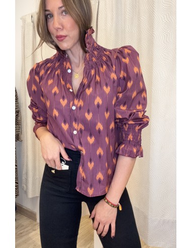 BLUSA BRASIL ESTAMPADO BURDEOS 