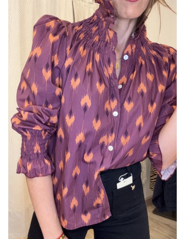 BLUSA BRASIL ESTAMPADO BURDEOS 