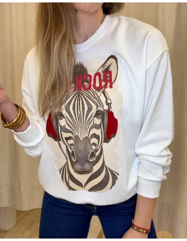 SUDADERA CEBRA BLANCA 