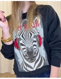 SUDADERA CEBRA NEGRA 