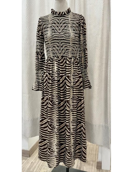 VESTIDO PRINT MARRÓN  VESTIDO PRINT MARRÓN