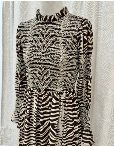 VESTIDO PRINT MARRÓN  VESTIDO PRINT MARRÓN