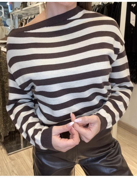 JERSEY RAYAS MARRÓN