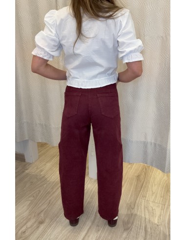 PANTALÓN TACHAS BURDEOS 