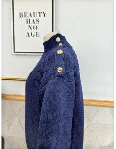 JERSEY BOTONES AZUL MARINO