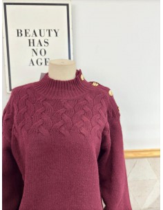 JERSEY BOTONES BURDEOS