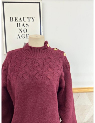 JERSEY BOTONES BURDEOS