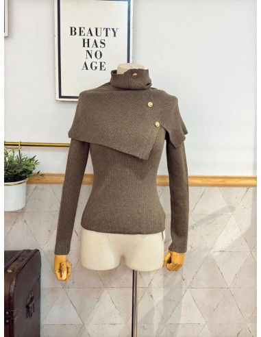JERSEY CUELLO MARRÓN 
