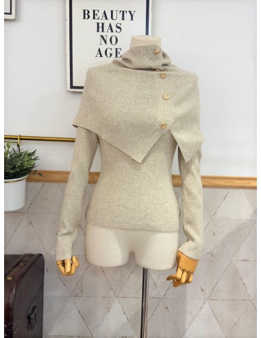JERSEY CUELLO BEIGE 
