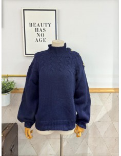 JERSEY BOTONES AZUL MARINO 2