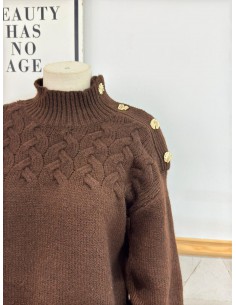 JERSEY BOTONES MARRÓN 2