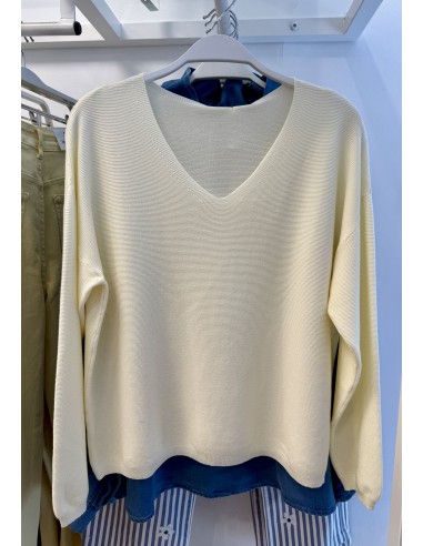 JERSEY PICO MANTEQUILLA 