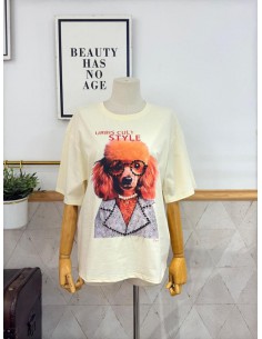 CAMISETA CANICHE OVERSIZE