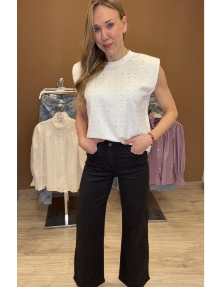 PANTALÓN STRASS NEGRO 