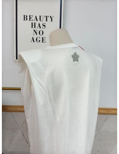 CAMISETA HOMBRERAS BLANCA 