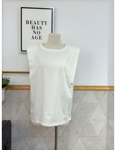 CAMISETA HOMBRERAS BLANCA 