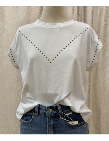 CAMISETA TACHAS BLANCA