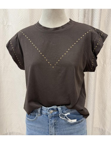 CAMISETA TACHAS MARRÓN 