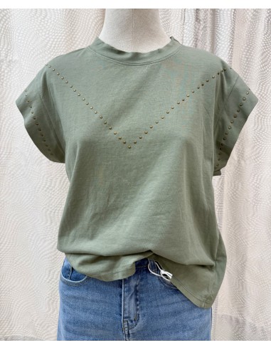 CAMISETA TACHAS VERDE BOTELLA 