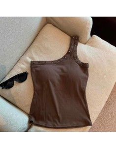 CAMISETA SUJETADOR MARRÓN 