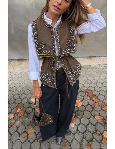 CHALECO LOLA MARRÓN 