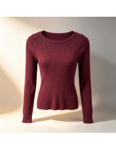 JERSEY BERENJENA BRILLOS 