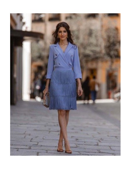 VESTIDO NURIBEL FLECO MALVA 