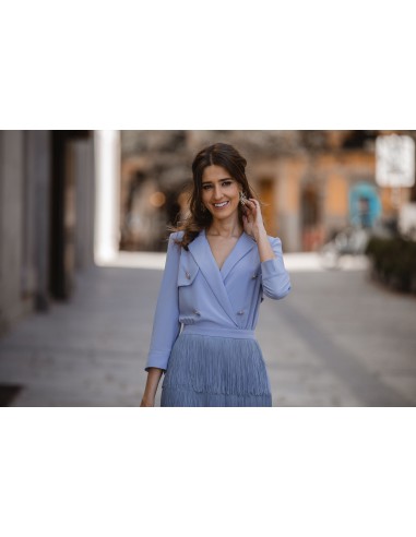 VESTIDO NURIBEL FLECO MALVA 