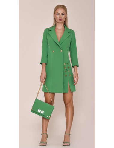 VESTIDO NURIBEL FLECO VERDE