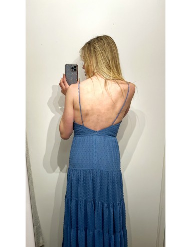 VESTIDO LARGO PLUMETI AZULÓN ARGGIDO 